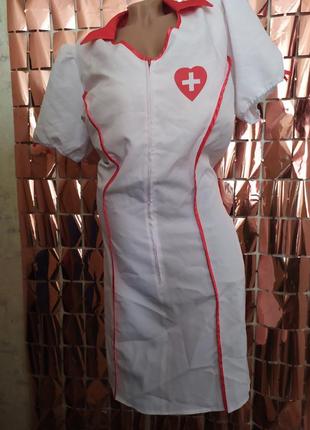 Костюм медсестры с накладной грудью для парня косплей3 фото