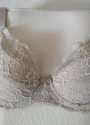 ☕🍥🍥мереживний бюстгальтер 🍥🍥м'яка дубльована чашечка тілесний бежевий/"кави з молоком"75d🍶🍥🍥