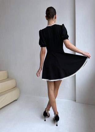 Платье короткое однотонное на молнии качественное стильное трендовое черное бежевое4 фото