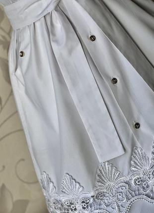 Платье, сарафан, легкое, белое. размер хс-с10 фото