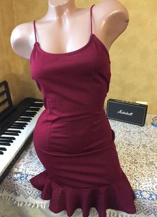 Секси сарафан на бретельках рюшами сукню декольте1 фото