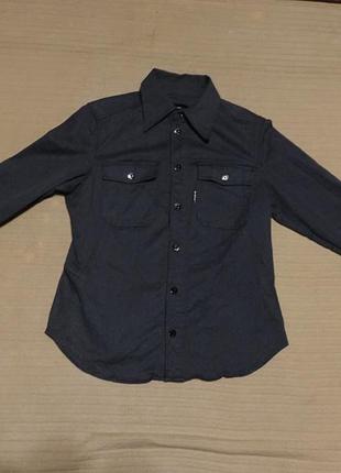 Отличная темно-серая фирменная рубашка g-star raw kick back shirt голландия l