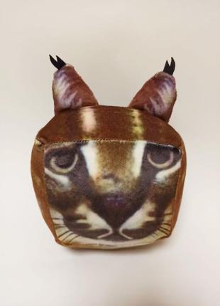 Шльопа кубик. каракал шльопа м'яка іграшка 15 см