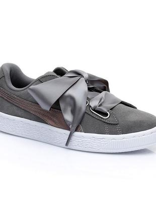 Замшеві кросівки puma suede heart lunalux