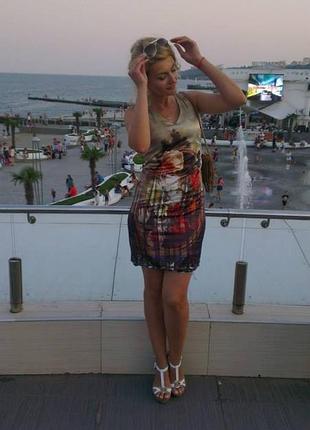 Міні плаття атласне квіткове в квіти квітковий принт туреччина ошатне розмір s
