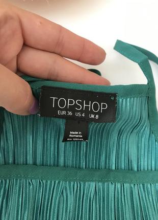 Летняя майка топ topshop размер 4 xs зеленая на лето3 фото