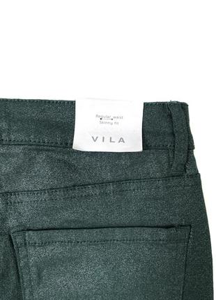 Сверкающие глиттерные джинсы vila skinny glitter jeans, s10 фото