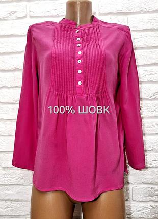 Блуза john lewis из натурального шелка, малиновая, розовая,