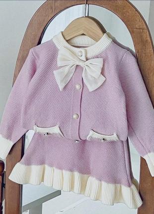 Костюм с юбкой для девочки