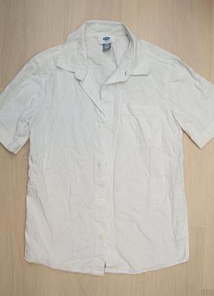 Белая рубашка ruum с коротким рукавом на мальчика 10-12 лет