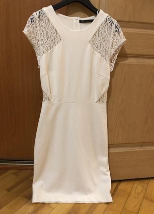 Платье белое (молочное) zara