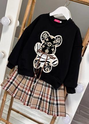 Юбка +реглан, костюм для девочки