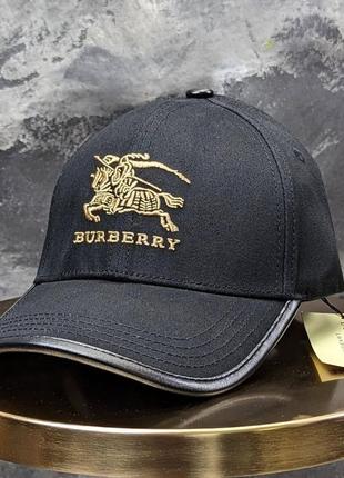 Чоловіча кепка burberry чорна / бренд кепка барбері