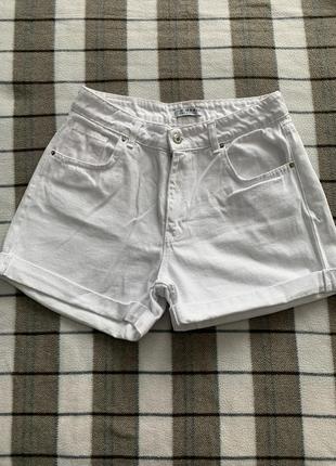 Шорти білі літо джинс джинсові котон  коттон котонові1 фото