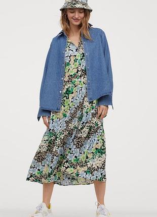 Стильне натуральне віскозне плаття h&m, p. s-m/36-38