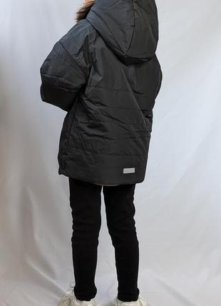 Куртка демисезонная, весенняя черная бемби, куртка bembi для девочки, размер 134,14010 фото