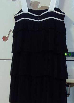 Ошатна чорна сукня плісе на брительках french connection4 фото