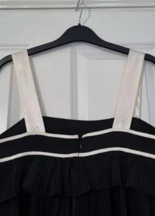 Ошатна чорна сукня плісе на брительках french connection6 фото