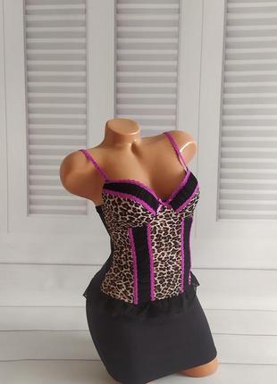 Корсет леопардовий принт, s 75b