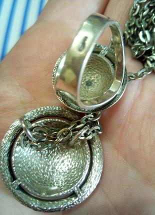 Кулон и перстень серебро3 фото