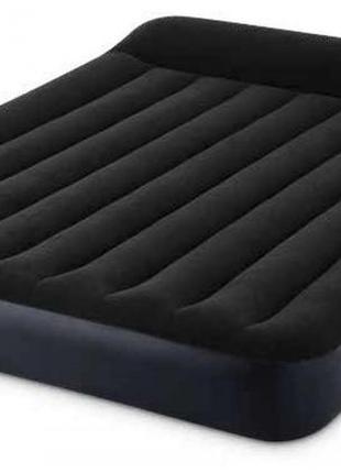 Надувной матрас intex pillow rest ,183х203х25 см (64144)