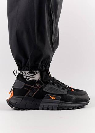 Чоловічі чорні кросівки на весну в стилі reebok zig kinetica 🆕 кросівки рібок1 фото