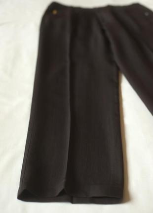Коричневые шерстяные брюки женские armani jeans, размер m2 фото