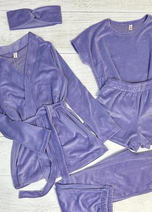 Велюровая пижама 5-ка для девочки