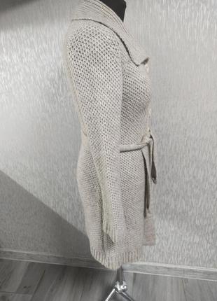 Теплый уютный кардиган / вязаное пальто из ангоры и шерсти4 фото