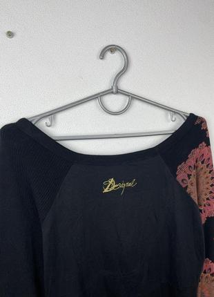 Винтаж платье desigual в узор принт черное италия дизайнерское8 фото