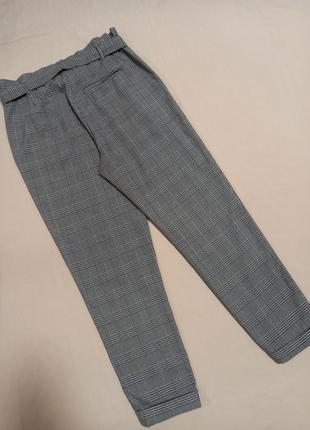 Укорочені брендові брюки в клітинку штани кежуал7 фото