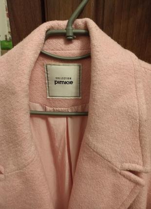 Демисезонное однобортное пальто pinkie collection2 фото