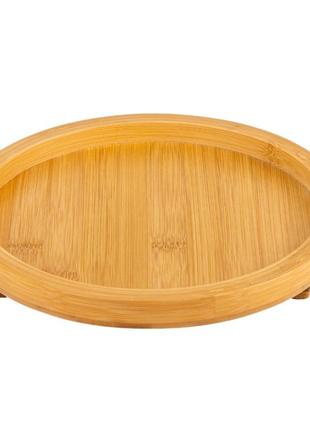 Бамбуковый столик-накладка на подлокотник дивана, 25 см2 фото