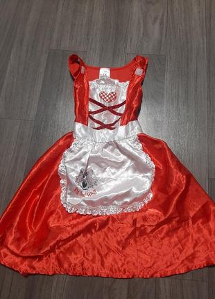 Платье "красной шапочки" на 5-7 лет