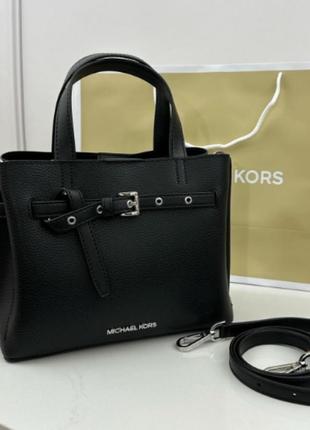 Сумка michael kors emilia small pebbled leather satchel3 фото