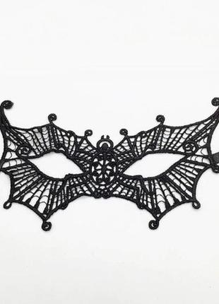 Венеціанська карнавальна маска 18 на 11 см чорний