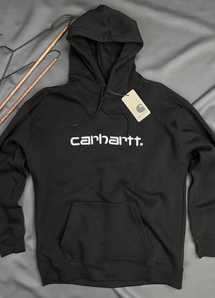 Carhartt худи флис black white оригинал