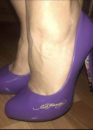 Фантастические женские туфли  ed hardy, оригинальные, размер 6 {наш 36}3 фото