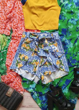 Літні шорти - спідниця  юбка з лимонами