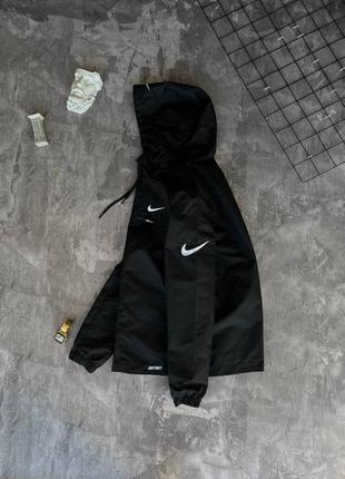 Мужская ветровка найк черная / спортивные куртки от nike на осень - весну9 фото