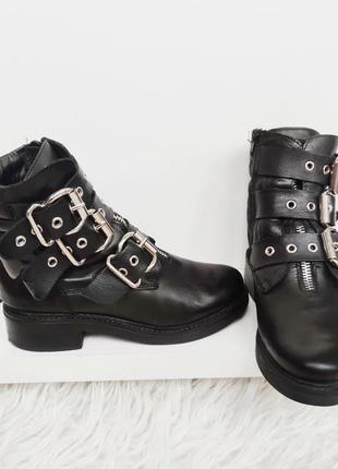 Ботинки женские стильные качественные в байкерском стиле англия