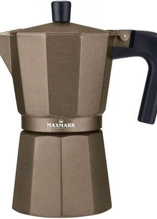 Кофеварка гейзерная maxmark, mk-2106br,  300мл