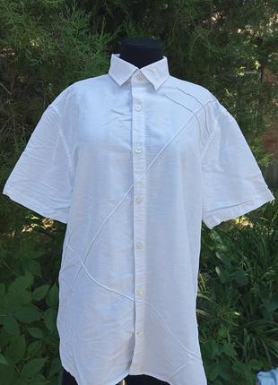 Рубашка белая классическая с коротким рукавом летняя next брендовая оригинальная