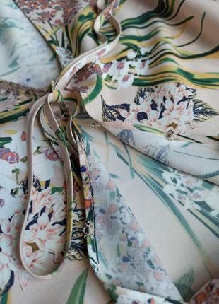 Красивая стильная летняя блуза в цветочный принт 100% котон8 фото