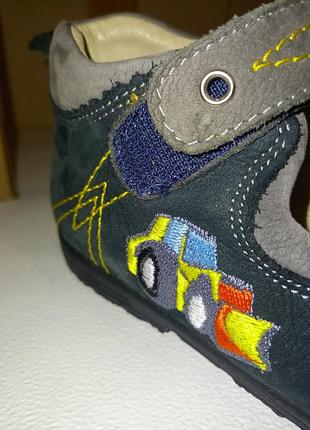 Дитячі сандалі на липучках szamos (сток, м’які, легкі, шкіра, угорщина) #1182