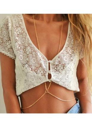 Ланцюжок на тіло та стегна бодічен біжутерія на одяг ланцюжок