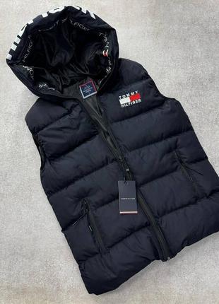 Мужская жилетка tommy hilfiger синяя / брендовые безрукавка томми хилфигер
