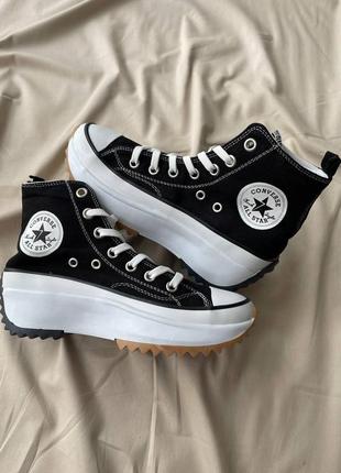 Кроссовки женские converse run star hike hi ‘black’