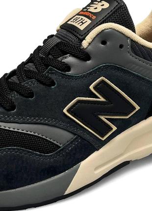 Мужские кроссовки new balance 997h замшевые черные с бежевым нью беланс весенние осенние (b)7 фото