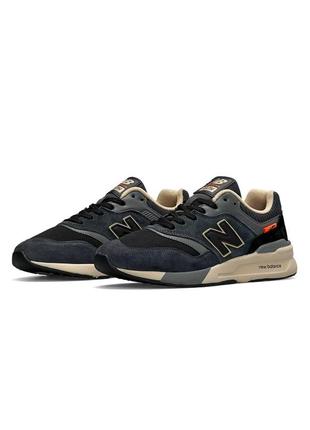 Мужские кроссовки new balance 997h замшевые черные с бежевым нью беланс весенние осенние (b)9 фото